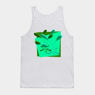 Greens Contrast in Colors Tank Top